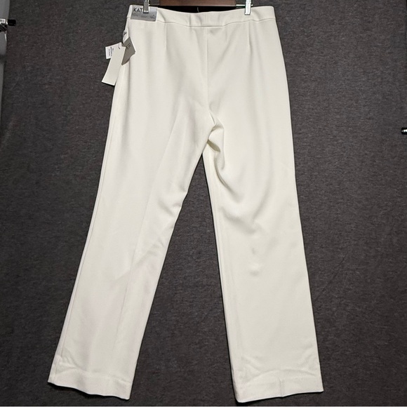 NWT Kasper Kate Classics Vanilla Ice Straight Leg Dress Pants Womens Size 12 - Picture 5 of 11